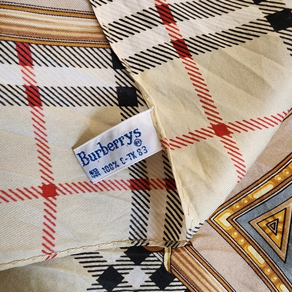 Rare Vintage Burberry Nova Check Prorsum Silk Scarf 34 x 34" - Picture 3 of 6